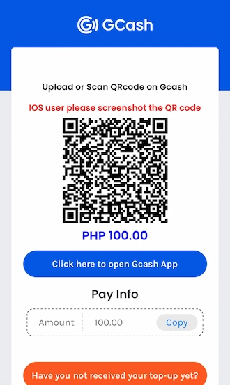 Step 4: Open the GCash app and make a transfer via the QR code.